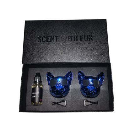 Odorizant auto dublu - Bulldog Albastru lucios